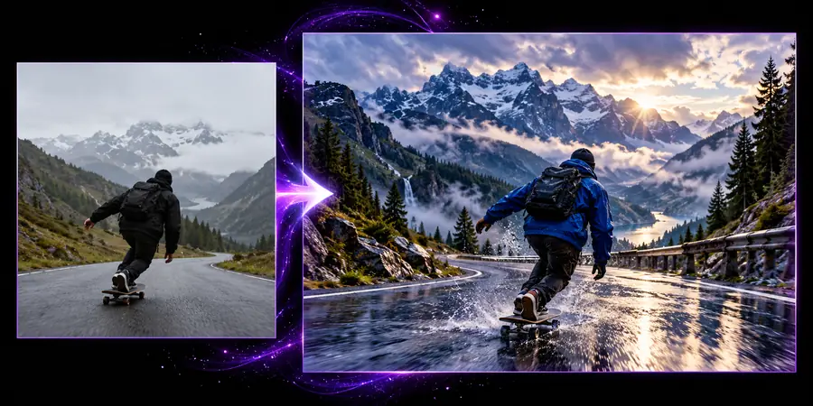 Refined image shown after AI-assisted editing